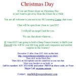 XMAS DAY 10am - 1pm EST CHAT AND JOURNEY